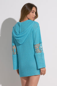 Crochet Long Sleeve Hooded Tunic