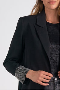 Blazer with Rhinestone Cuff