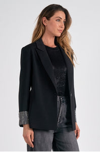 Blazer with Rhinestone Cuff