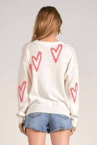 Hearts Crew Neck Sweater