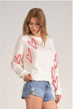 Load image into Gallery viewer, Hearts Crew Neck Sweater
