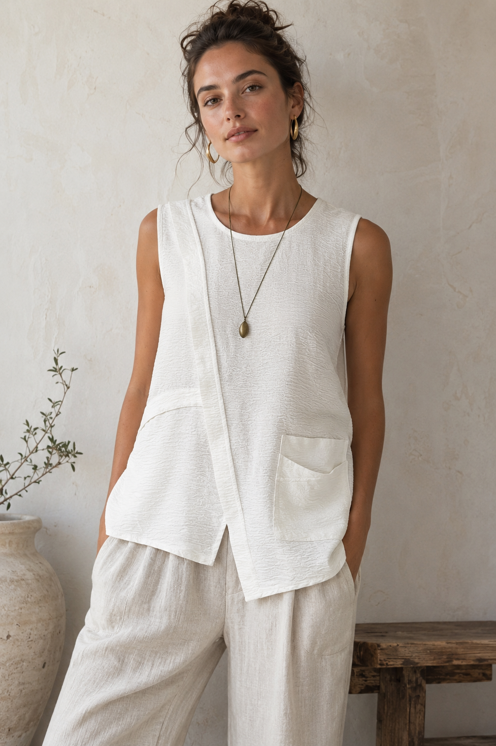 Asymmetrical Overlay Top