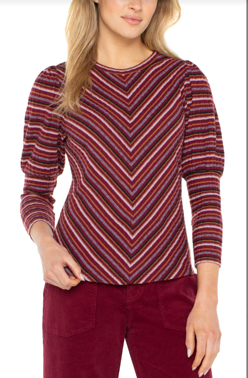 3/4 Juliette Slv Knit Top w/Miter
