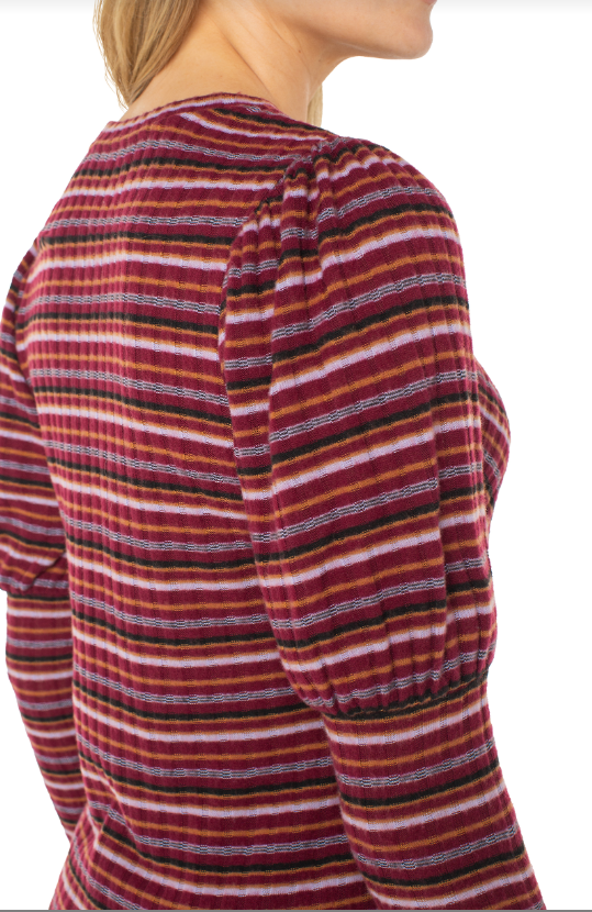 3/4 Juliette Slv Knit Top w/Miter