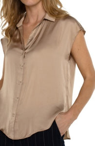 Dolman Sleeve Button Front Blouse (more colors)