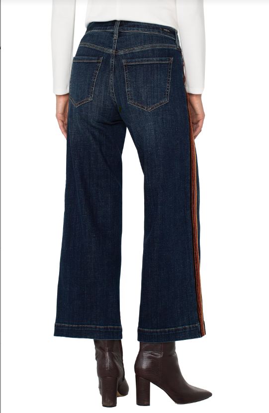 Stride Wide Leg w/Velvet Trim Jean
