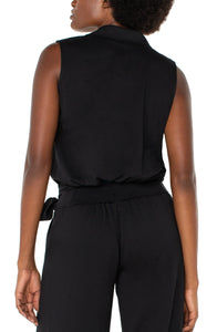 Surplice Top with Self Tie