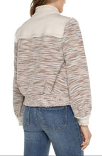Load image into Gallery viewer, Cropped Denim Boucle Mix Fray Jacket
