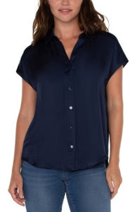 Dolman Sleeve Button Front Blouse (more colors)