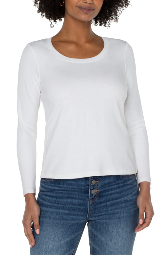 Long Sleeve Scoop Neck Knit Top