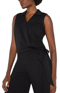 Surplice Top with Self Tie