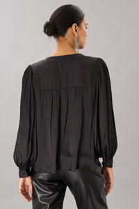 Vintage Satin V Neck Top (more colors)