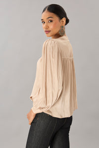 Vintage Satin V Neck Top (more colors)