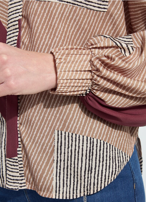 Anish Elastic Cuff Blouse