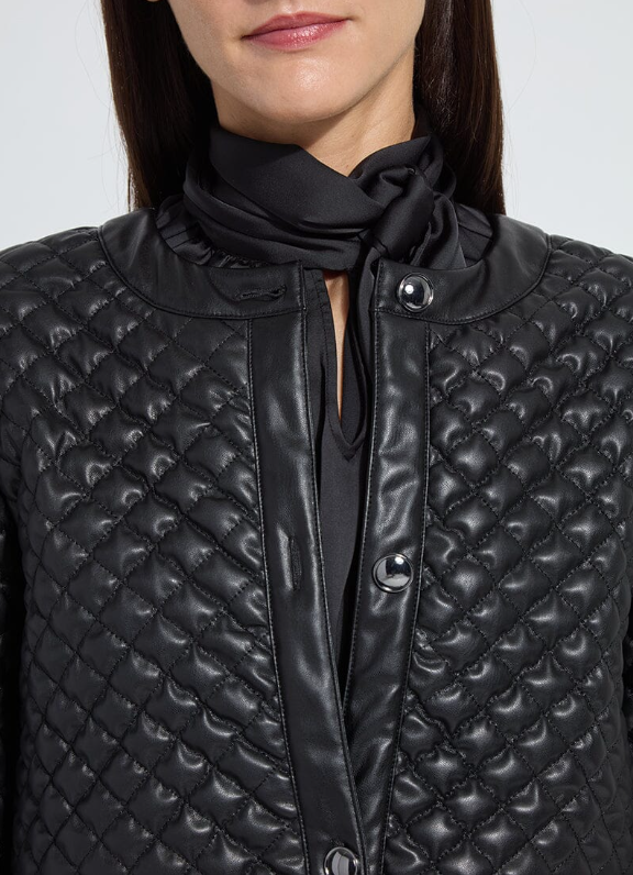 Aurelle Quilted Vegan Leather Jacket