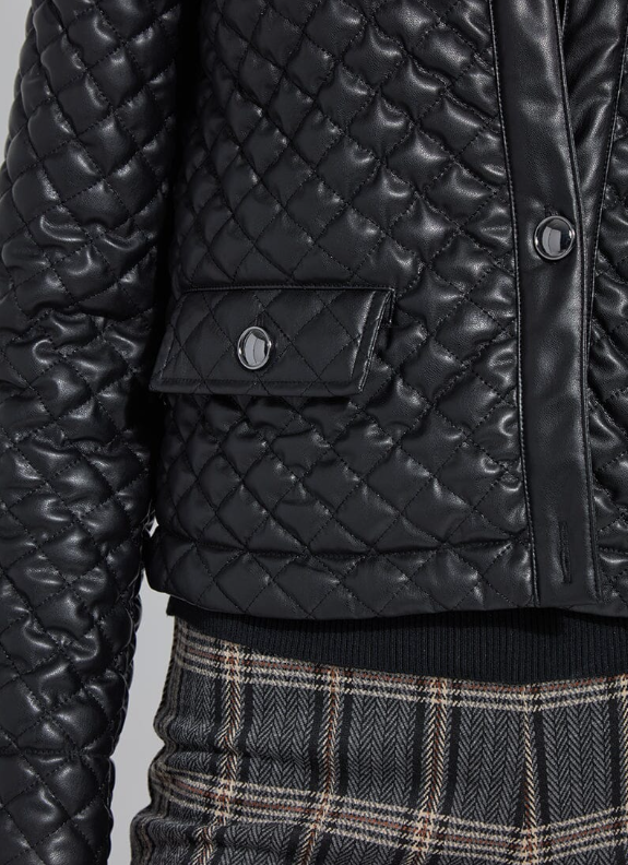 Aurelle Quilted Vegan Leather Jacket