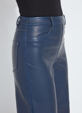 Cortina Hi Waist Wide Leg Vegan Leather Pants