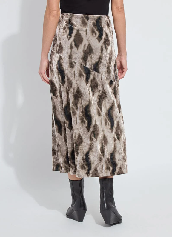Dominique St Velvet Pleated Skirt