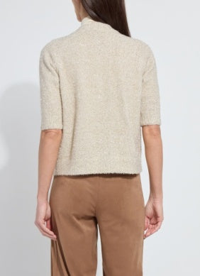 Kennedy Short Sleeve Lurex Feather Cardigan