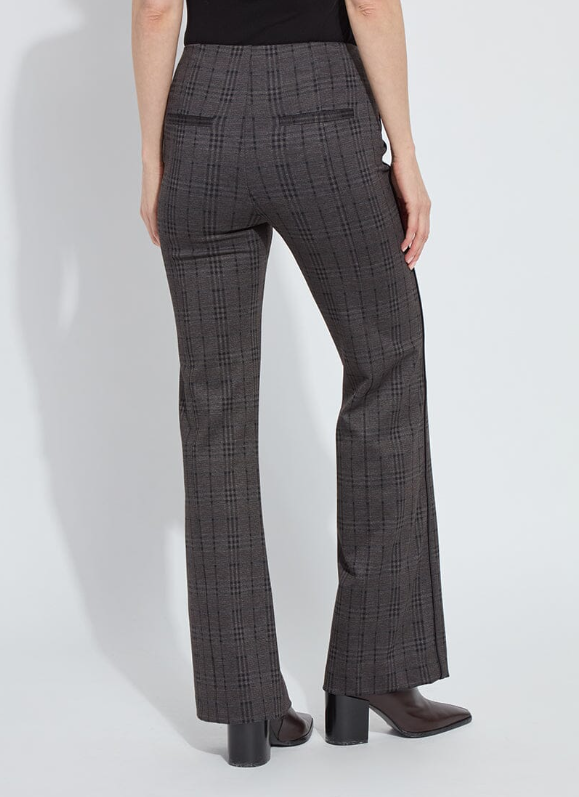 Patterned Hi Waist Ponte Trouser w/Satin