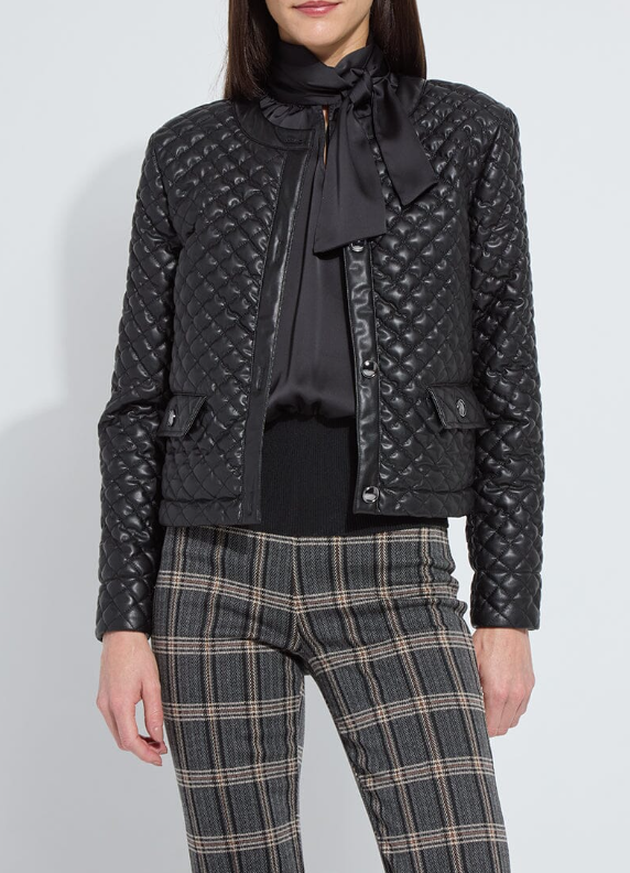Aurelle Quilted Vegan Leather Jacket