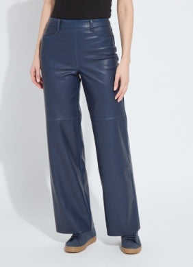 Cortina Hi Waist Wide Leg Vegan Leather Pants