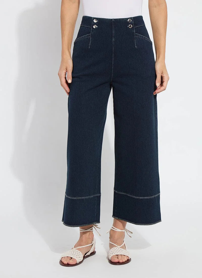 Dion Sailor Crop Palazzo Denim jeans