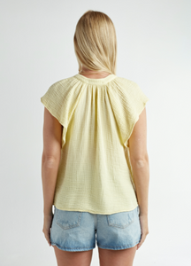 Flair Sleeve  Gauze Tank