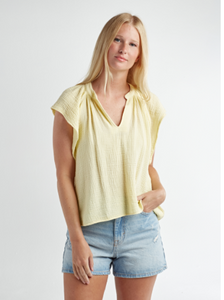 Flair Sleeve  Gauze Tank