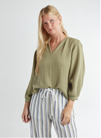Long Sleeve Gauze Top