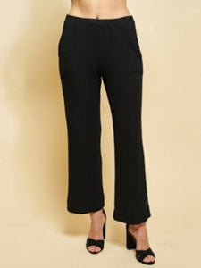 Brushed Wide Rib Hacci Pant