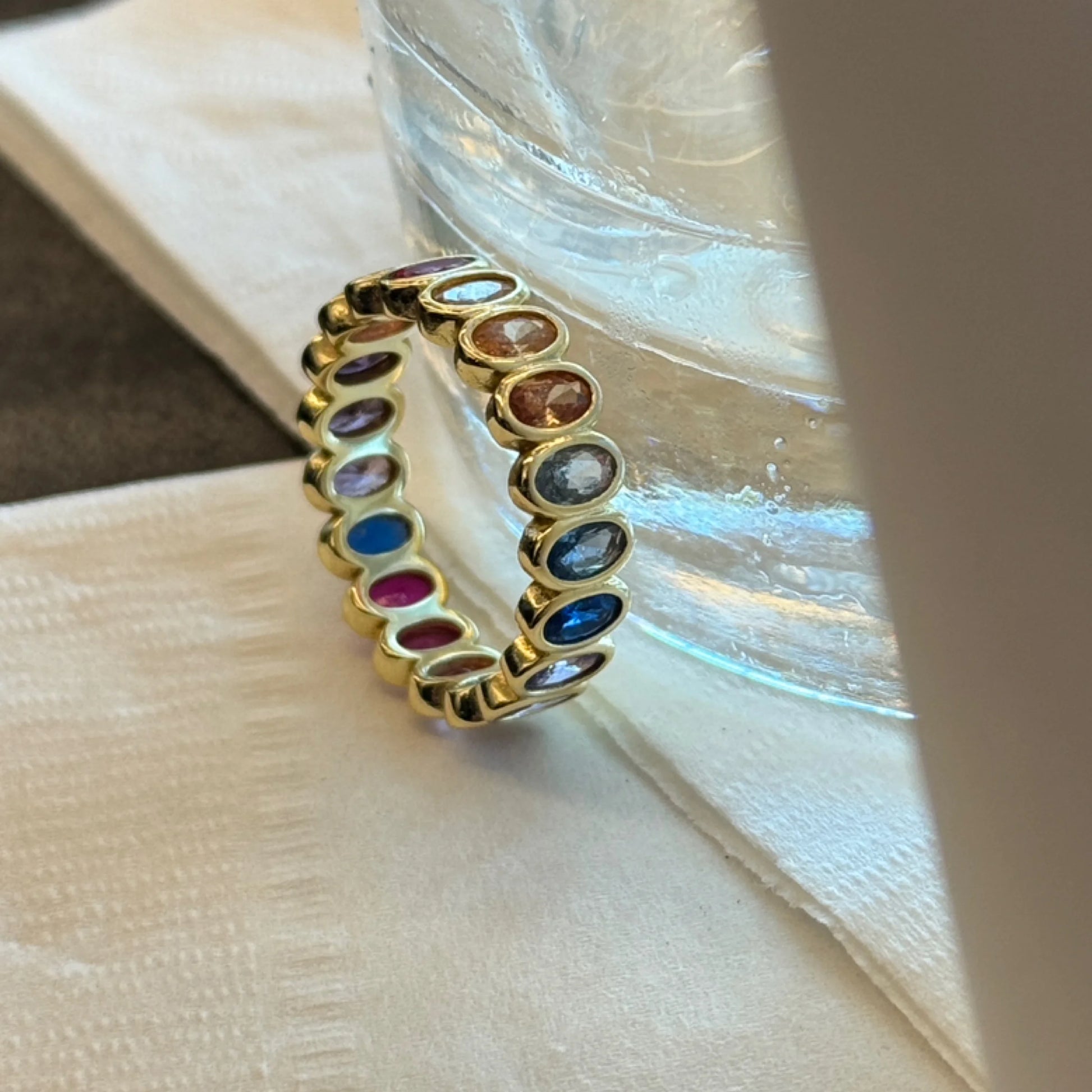 Aura Crystal Band Ring
