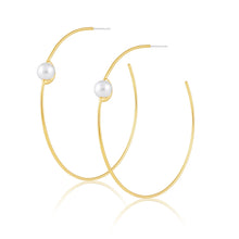 Load image into Gallery viewer, Belize Pearl Hoops
