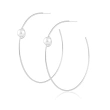 Load image into Gallery viewer, Belize Pearl Hoops
