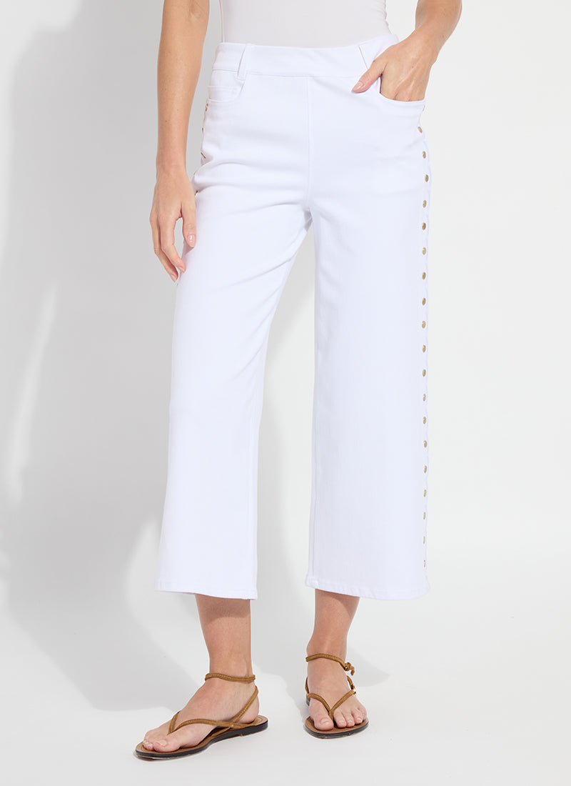 Willa Scallop Studded Crop Denim Pant