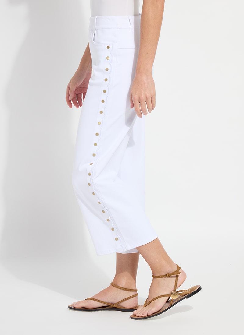 Willa Scallop Studded Crop Denim Pant