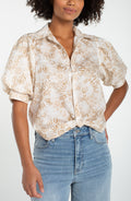 Puff Sleeve Top with Twist