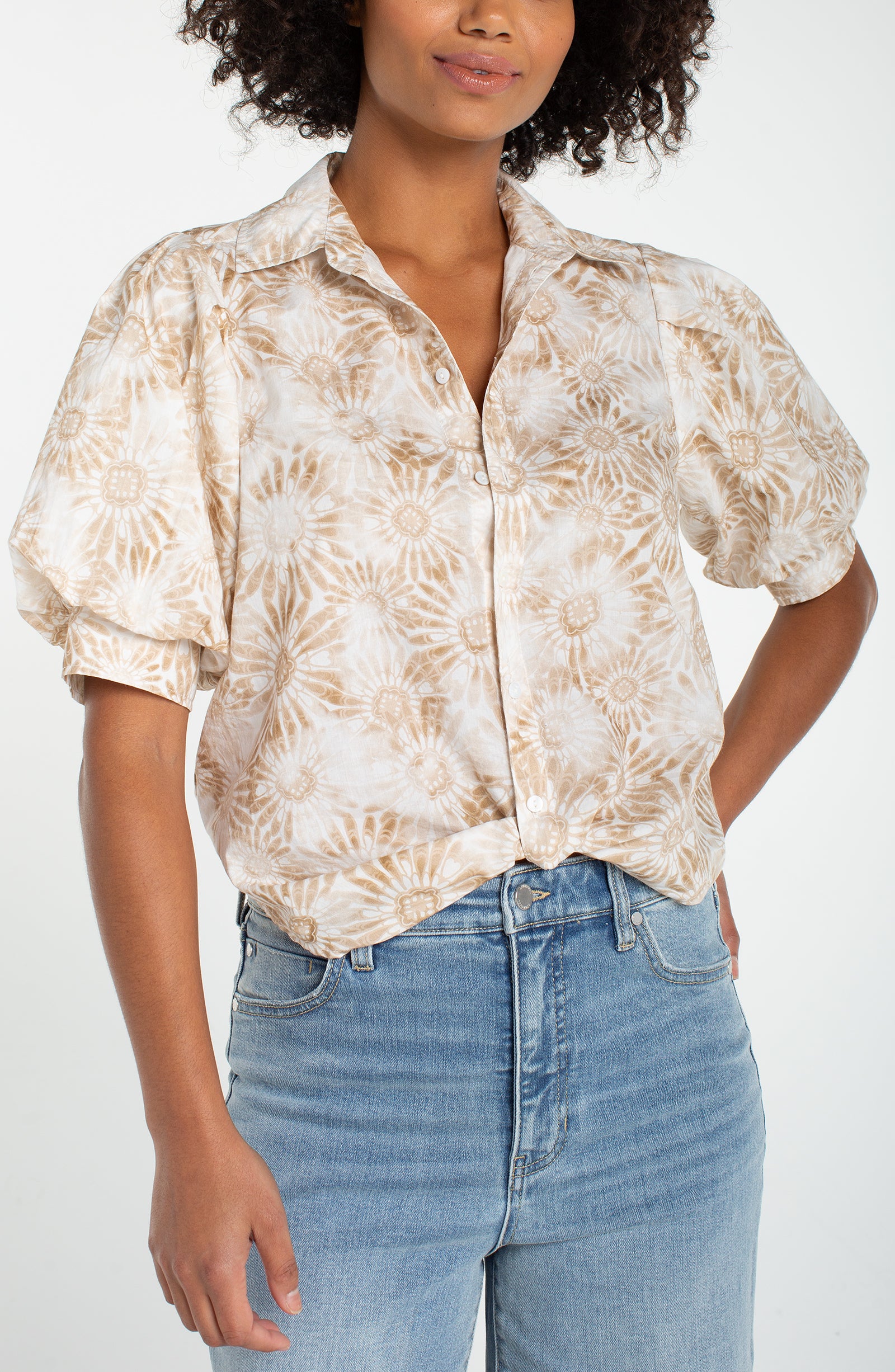 Puff Sleeve Top with Twist