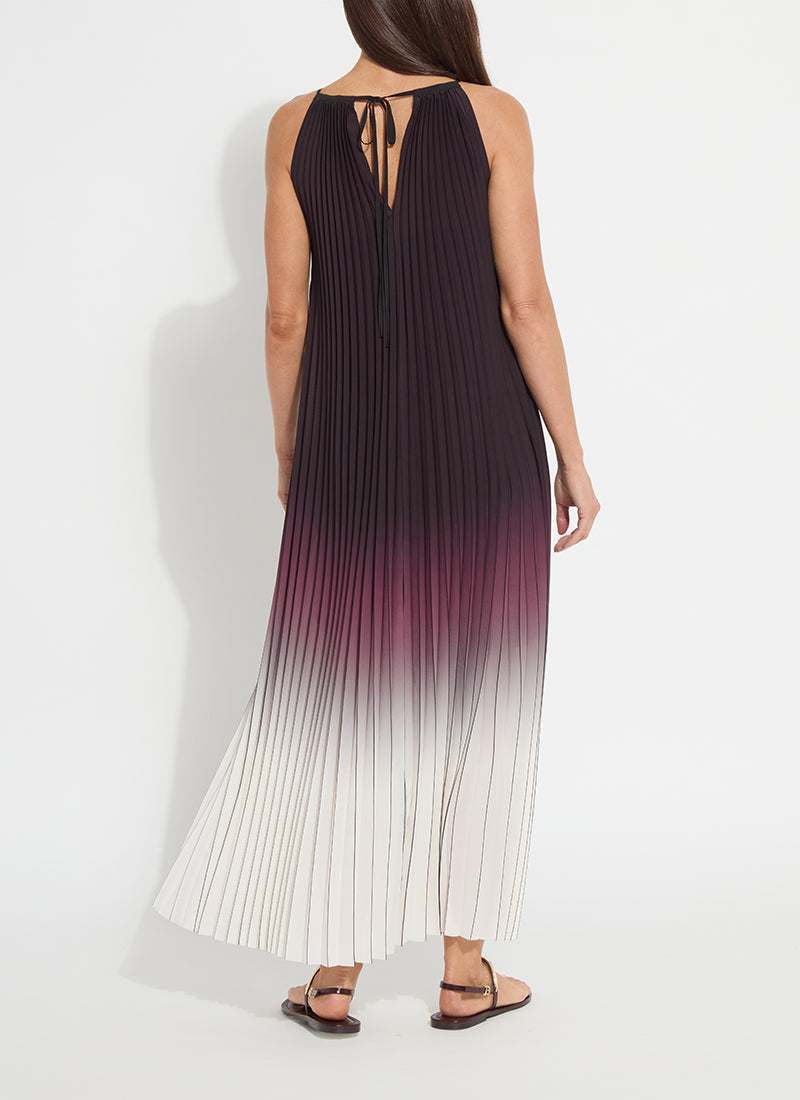 Lorena Pleated Chiffon Midi Dress