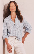 Eyelet Ruffle Neck Top