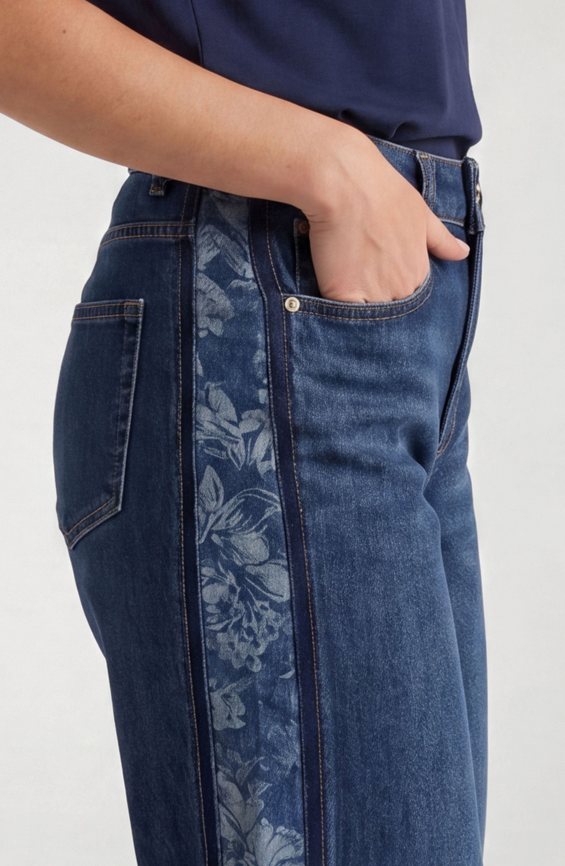 Stride Wide Leg W/Jacquard Blocking