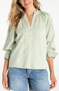Embellished Button Front Top