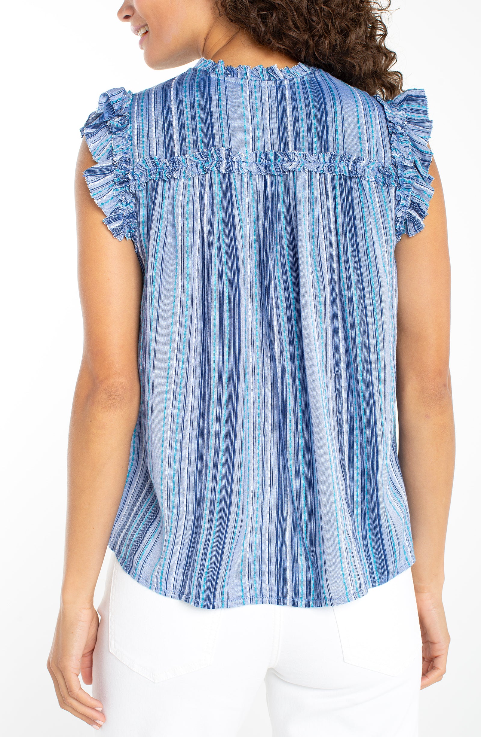 Flutter Sleeve Top w/Ties