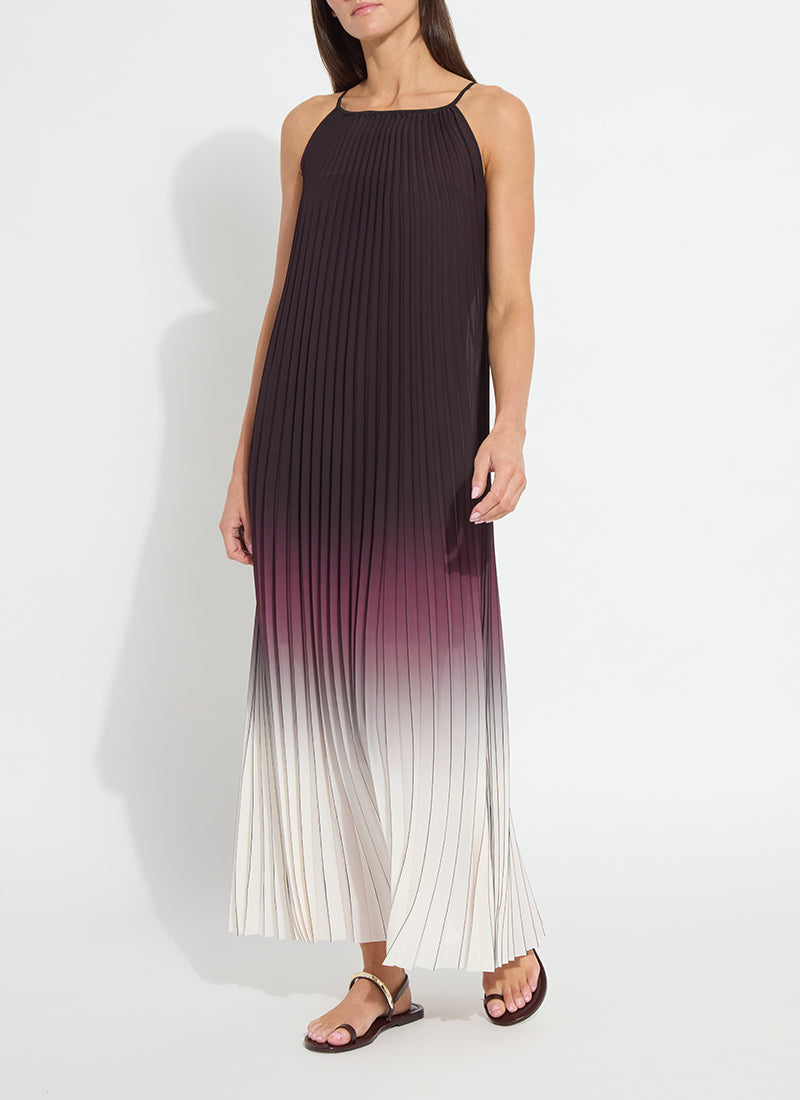 Lorena Pleated Chiffon Midi Dress