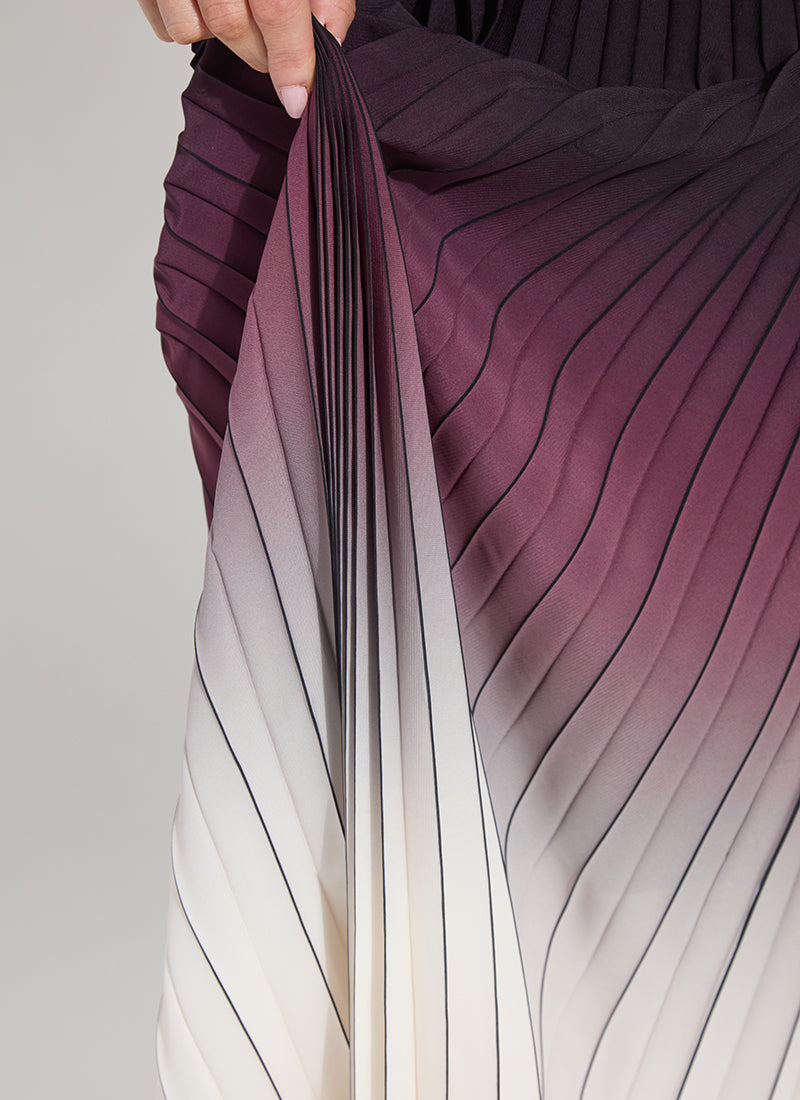 Lorena Pleated Chiffon Midi Dress