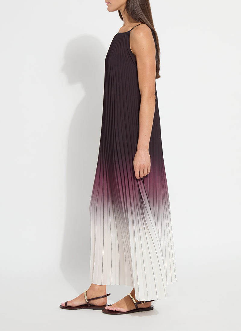 Lorena Pleated Chiffon Midi Dress