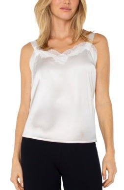 Woven Tank w/Lace Trim (more colors)