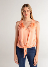 Load image into Gallery viewer, Satin Tie Hem Tank
