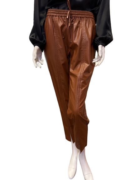 Leather Pant with Front Slits