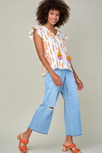Load image into Gallery viewer, Audrey Distressed Jean w/ Rainbow thread
